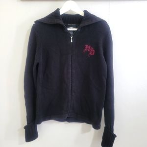 Harley Davidson full zip knit sweater